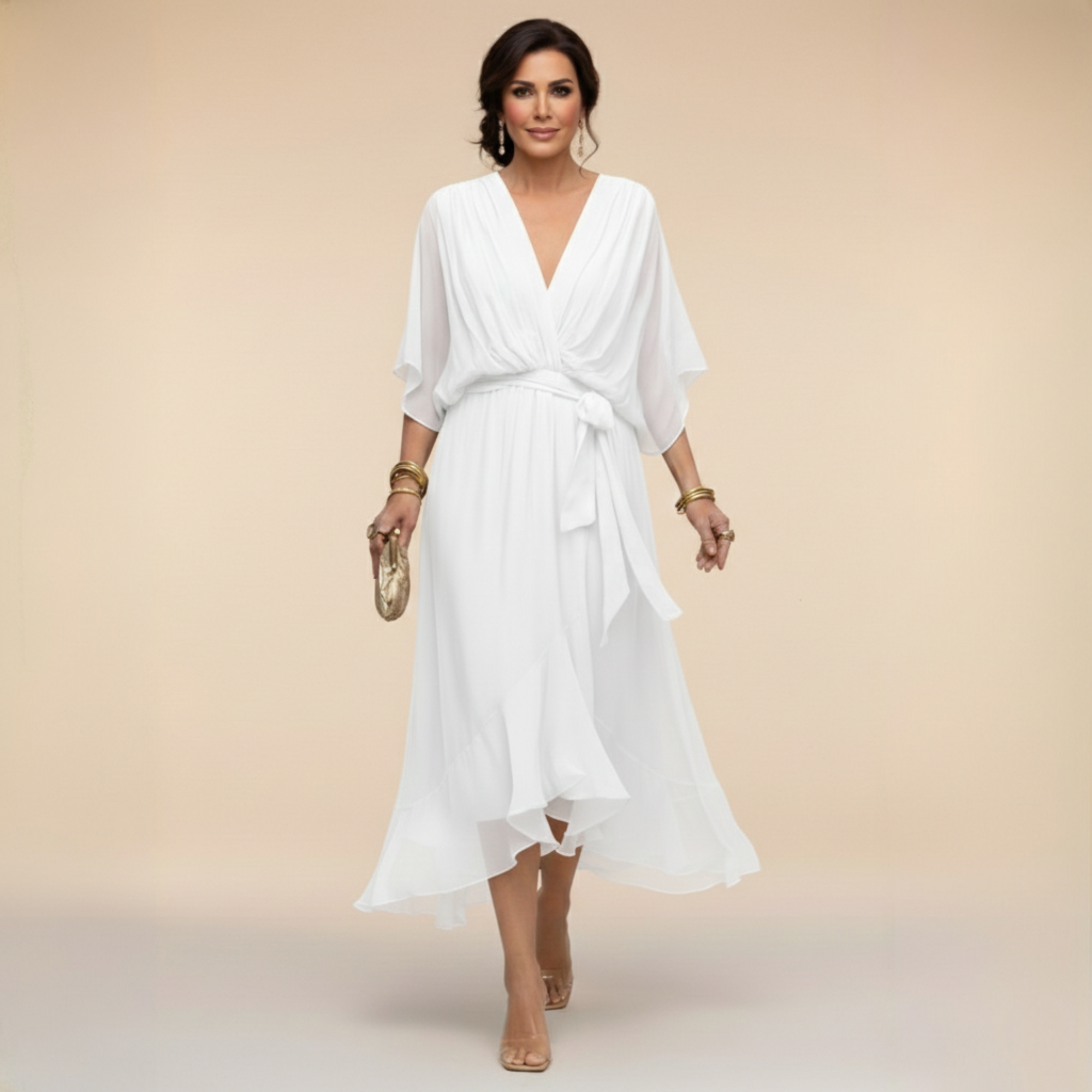 Monica Vestido con Escote en V