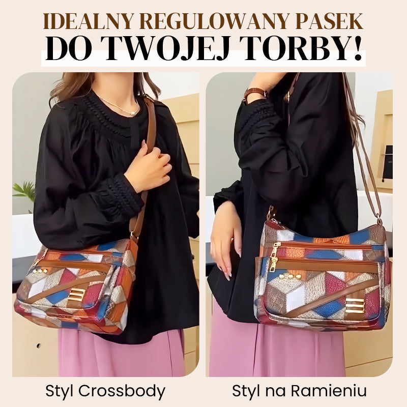 Laura nowa modna torba na ramię z miękkiej skóry PU w dopasowanym kolorze.