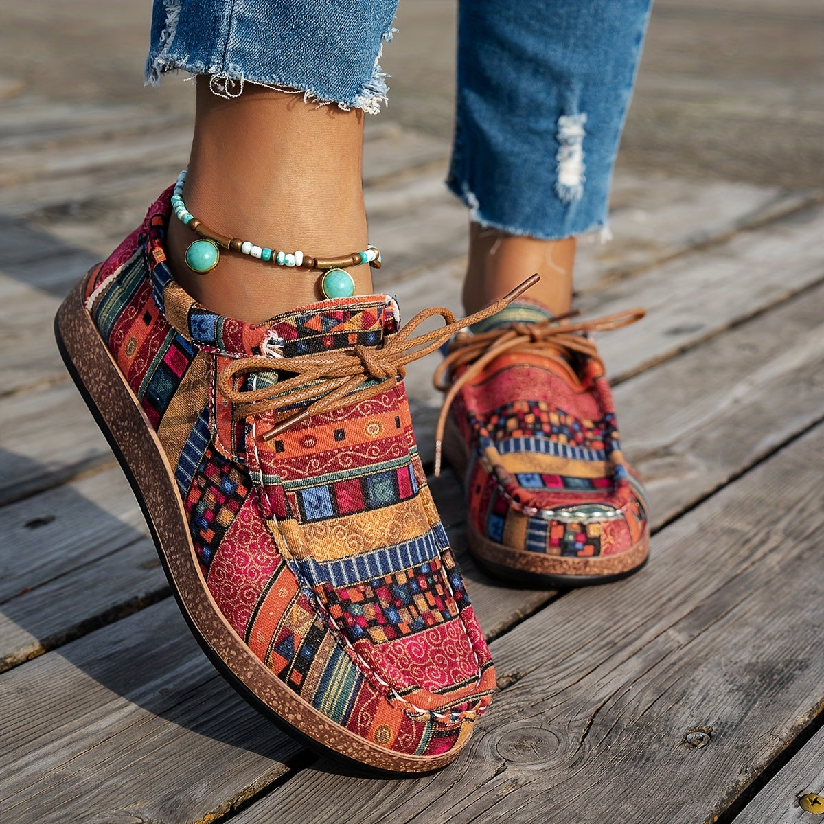Greta Sneakers z wzorem