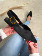 Czarne buty wsuwane