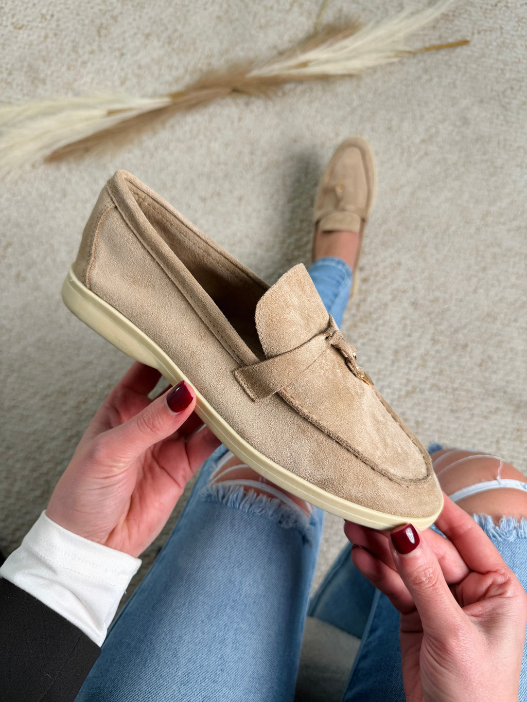 Loafer w kolorze taupe