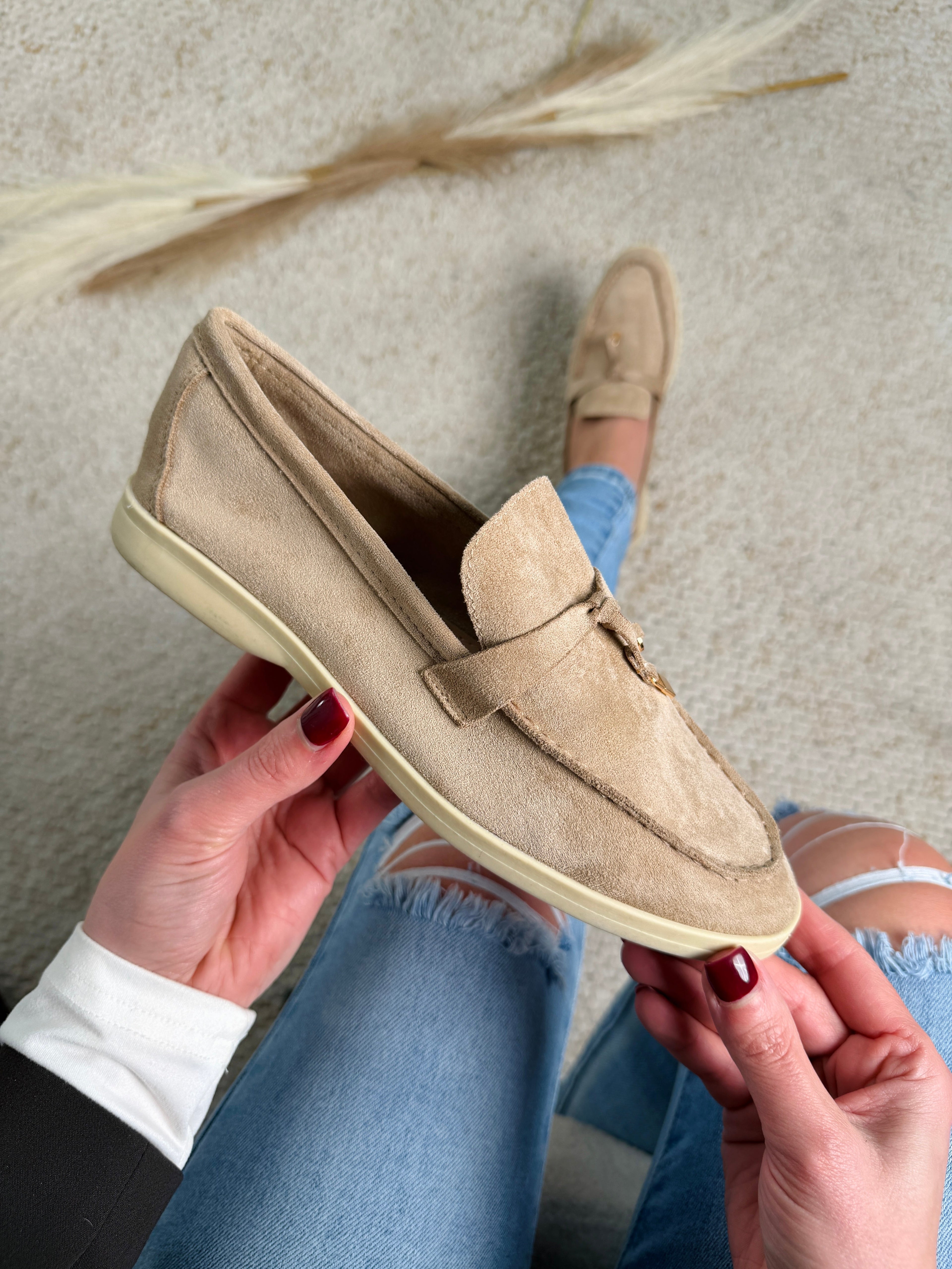 Loafer w kolorze taupe