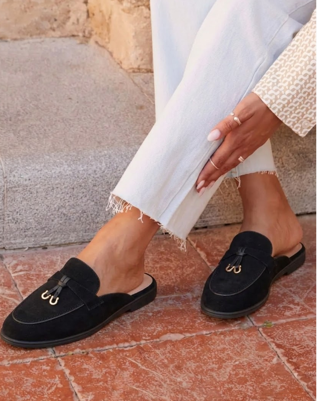 Bedel czarne buty wsuwane