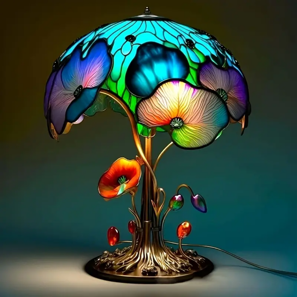 Lampa Kwiatowa Grzyb Boho Chic