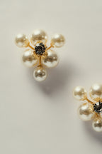 Pendientes de Perlas con Destello Dorado