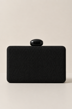Bolsa de Fiesta Rectangular en Material Sintético Brillante con Cierre Acrílico