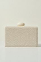 Bolsa de Fiesta Rectangular en Material Sintético Brillante con Cierre Acrílico