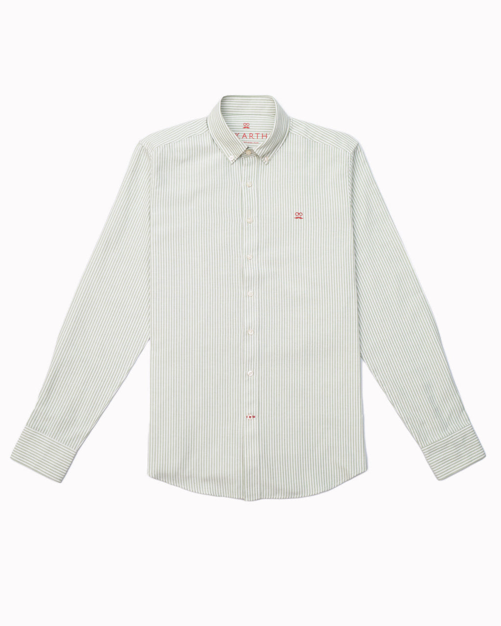 Olive Striped Oxford Shirt