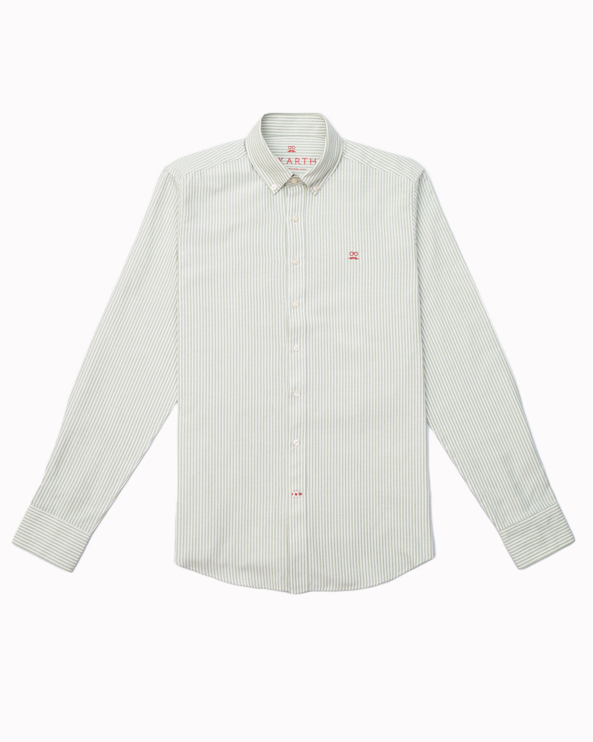 Olive Striped Oxford Shirt