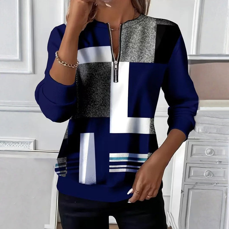 Sweter Vintage w Bloki Kolorów