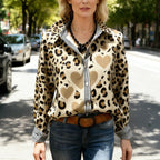 Koszula Vintage w Print Leoparda