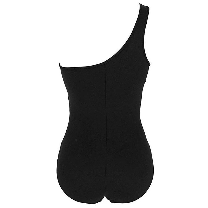 Nayla | Elegante traje de baño de un solo hombro disponible en tallas cómodas
