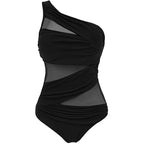 Nayla | Elegante traje de baño de un solo hombro disponible en tallas cómodas