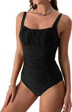 Leona | Elegante monokini negro con control abdominal