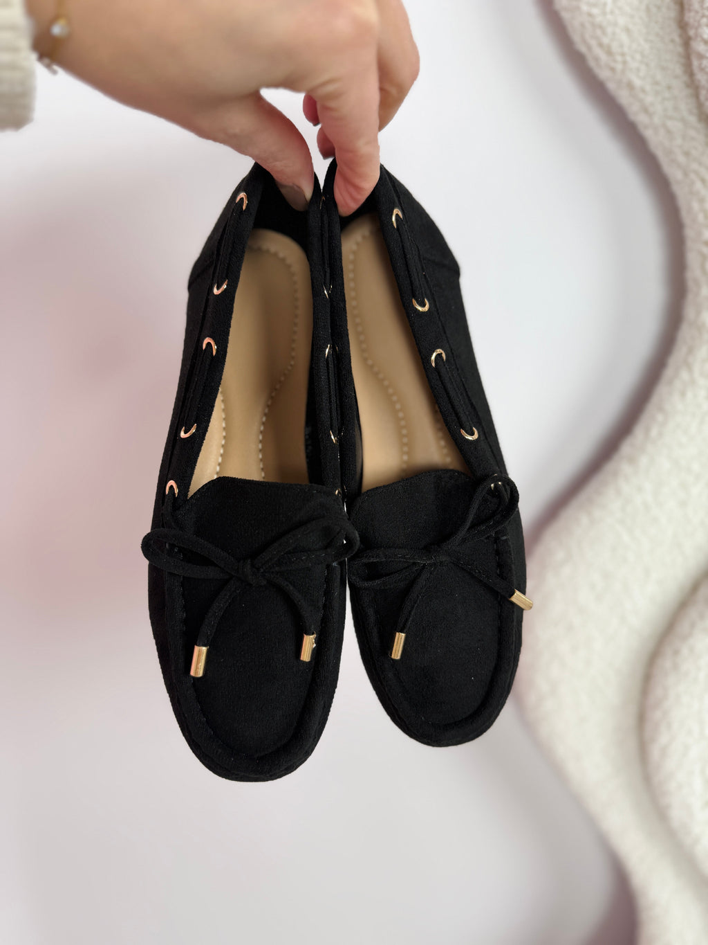 Farra Black Moccasins