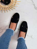 Farra Black Moccasins