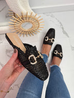 Czarne buty wsuwane