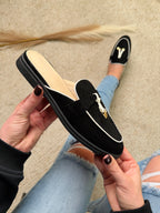 Betty Black Slide Sandals