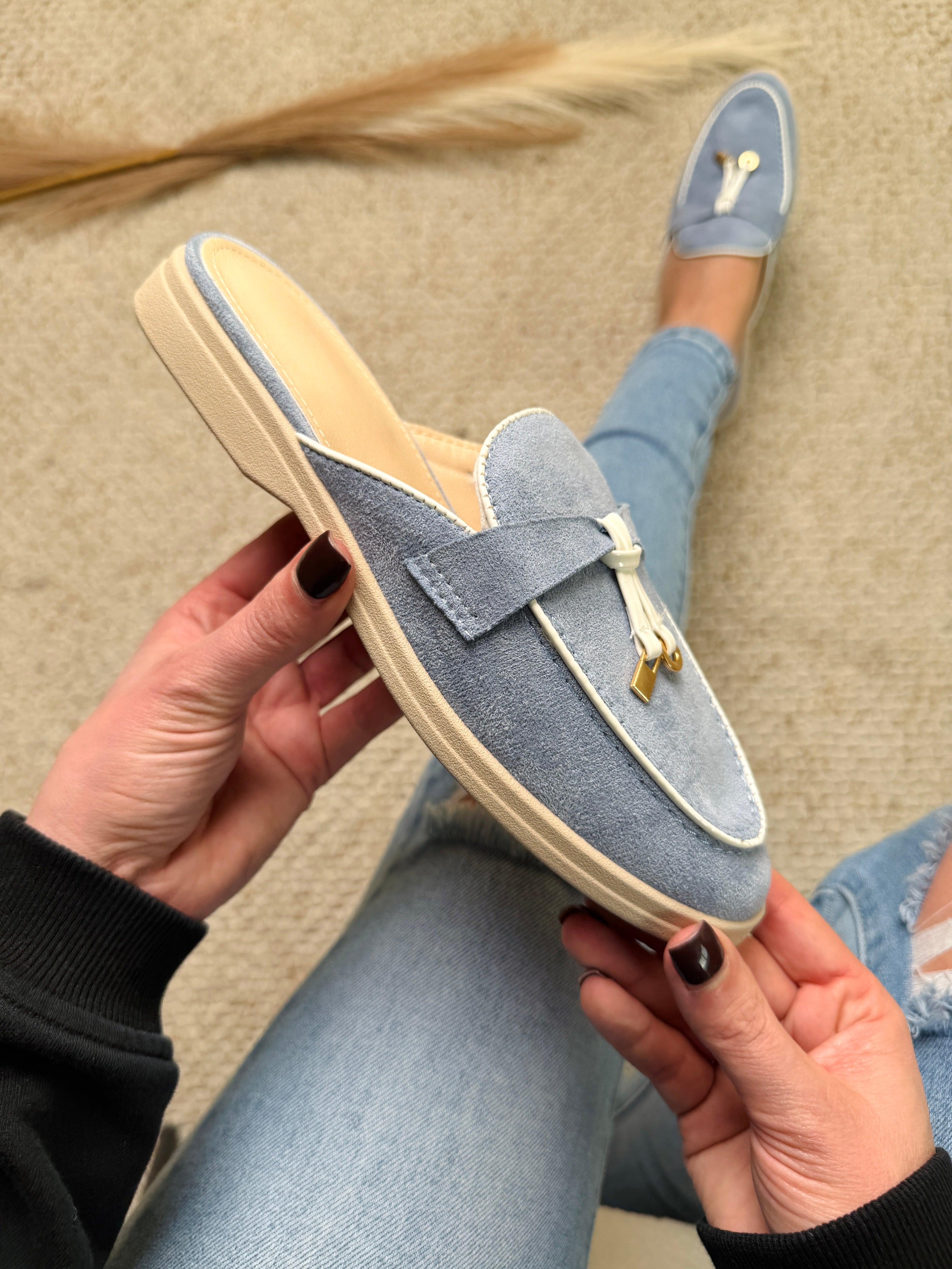 Betty Blue Slide Sandals