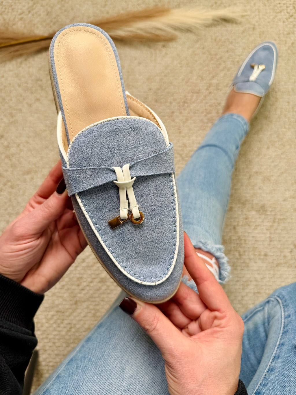 Betty Blue Slide Sandals