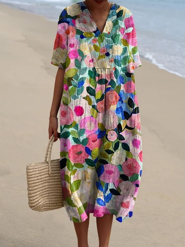 Celine Vestido Floral Colorido