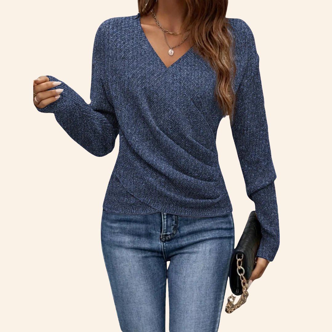 Seravielle | Elegancka bluzka z dekoltem w serek