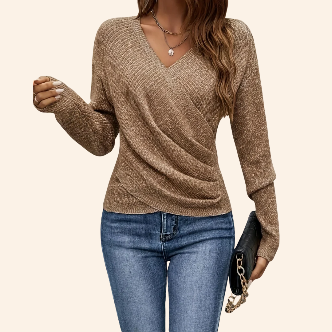 Seravielle | Elegancka bluzka z dekoltem w serek