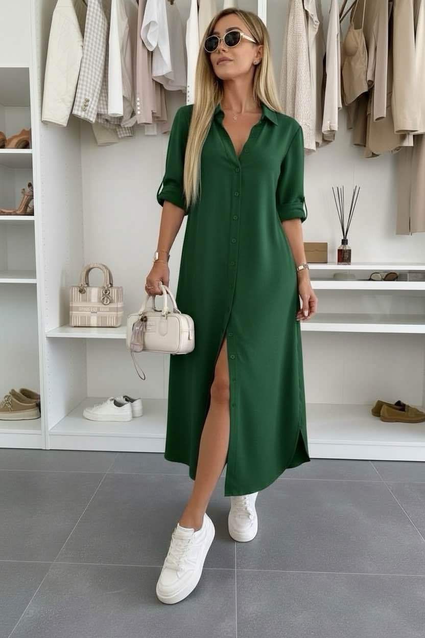 Luźna sukienka koszulowa
