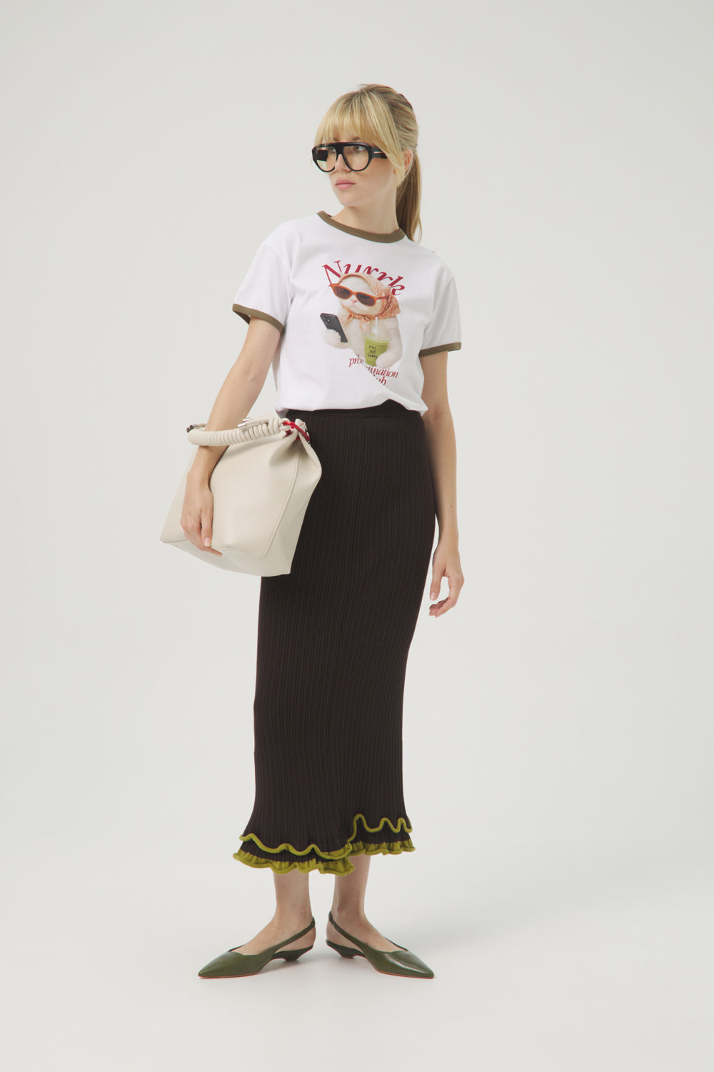 FALDA TRICOT THE PERFECT CANALÉ W MATCHA