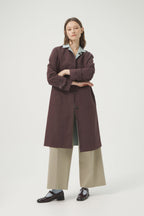 TRENCH REVERSIBLE CHOCOLATE Y AZUL