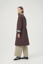 TRENCH REVERSIBLE CHOCOLATE Y AZUL