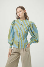 CAMISA LE COQ STRIPES BLEU