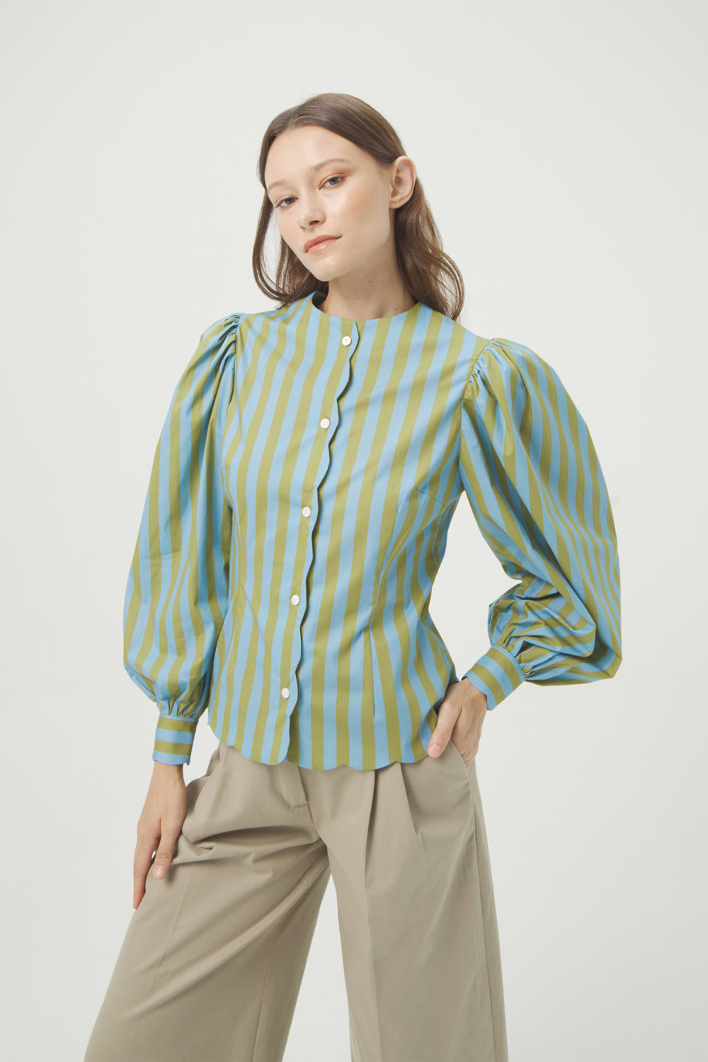 CAMISA LE COQ STRIPES BLEU
