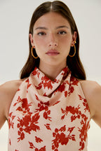 TOP FLORAL FLUIDO MANILA
