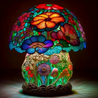 Lampa Grzybowa z Mrożoną Powierzchnią