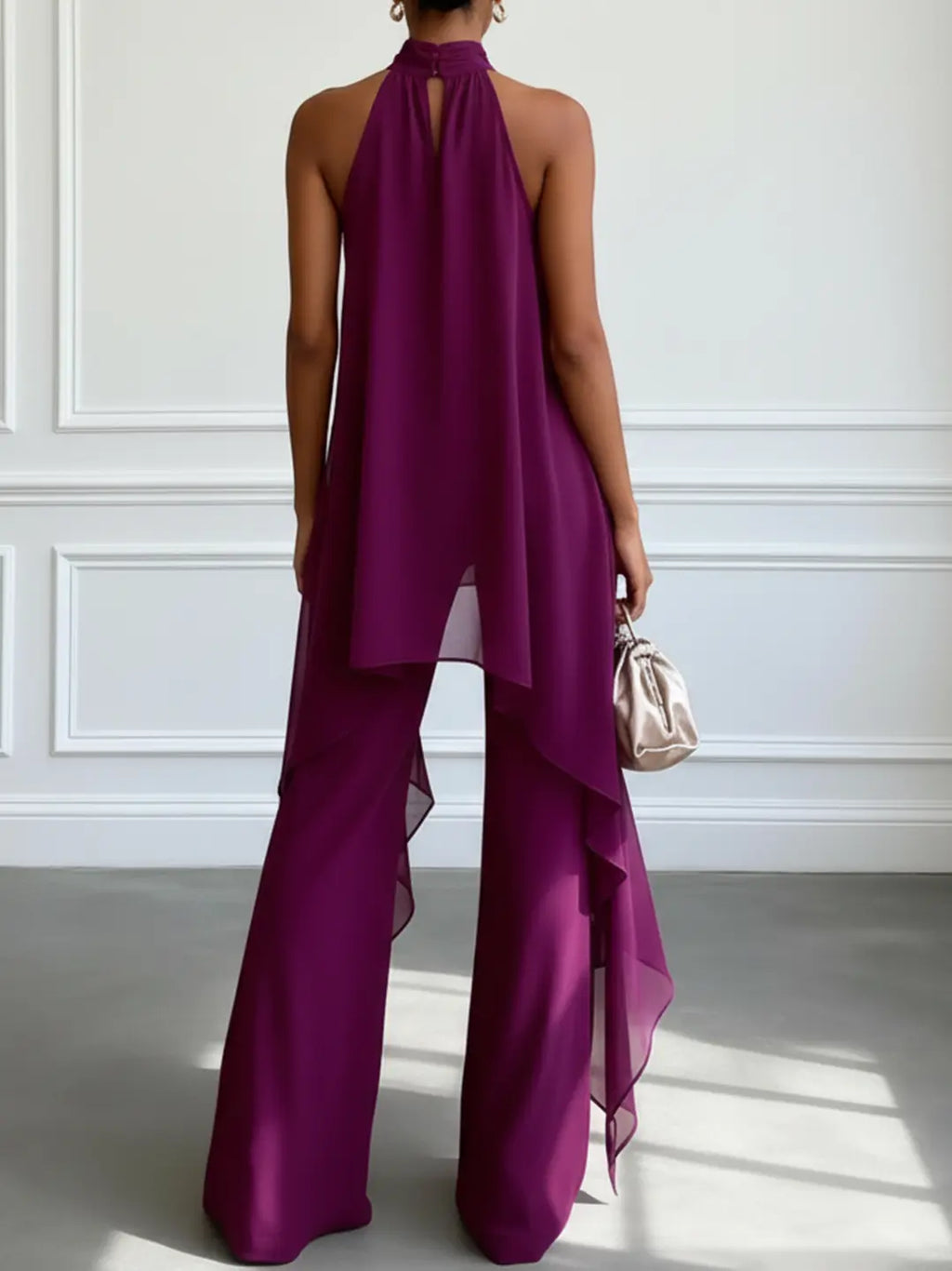 Viola | Elegante Conjunto Halter con Pantalones