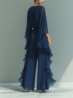 Aurora | Elegante Conjunto de Chiffon con Detalles de Volantes