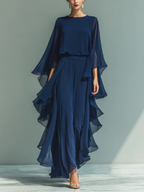 Aurora | Elegante Conjunto de Chiffon con Detalles de Volantes