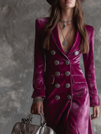 Victoria Vestido Blazer de Terciopelo