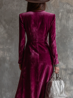 Victoria Vestido Blazer de Terciopelo