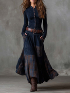 Michelle Vestido Maxi de Ante