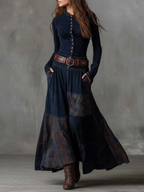 Michelle Vestido Maxi de Ante