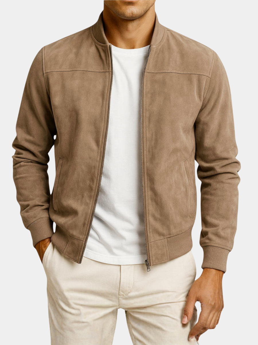 LAURENT MONACO | Chaqueta Bomber de Ante para Hombre