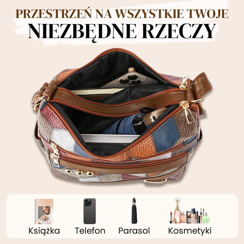 Laura nowa modna torba na ramię z miękkiej skóry PU w dopasowanym kolorze.