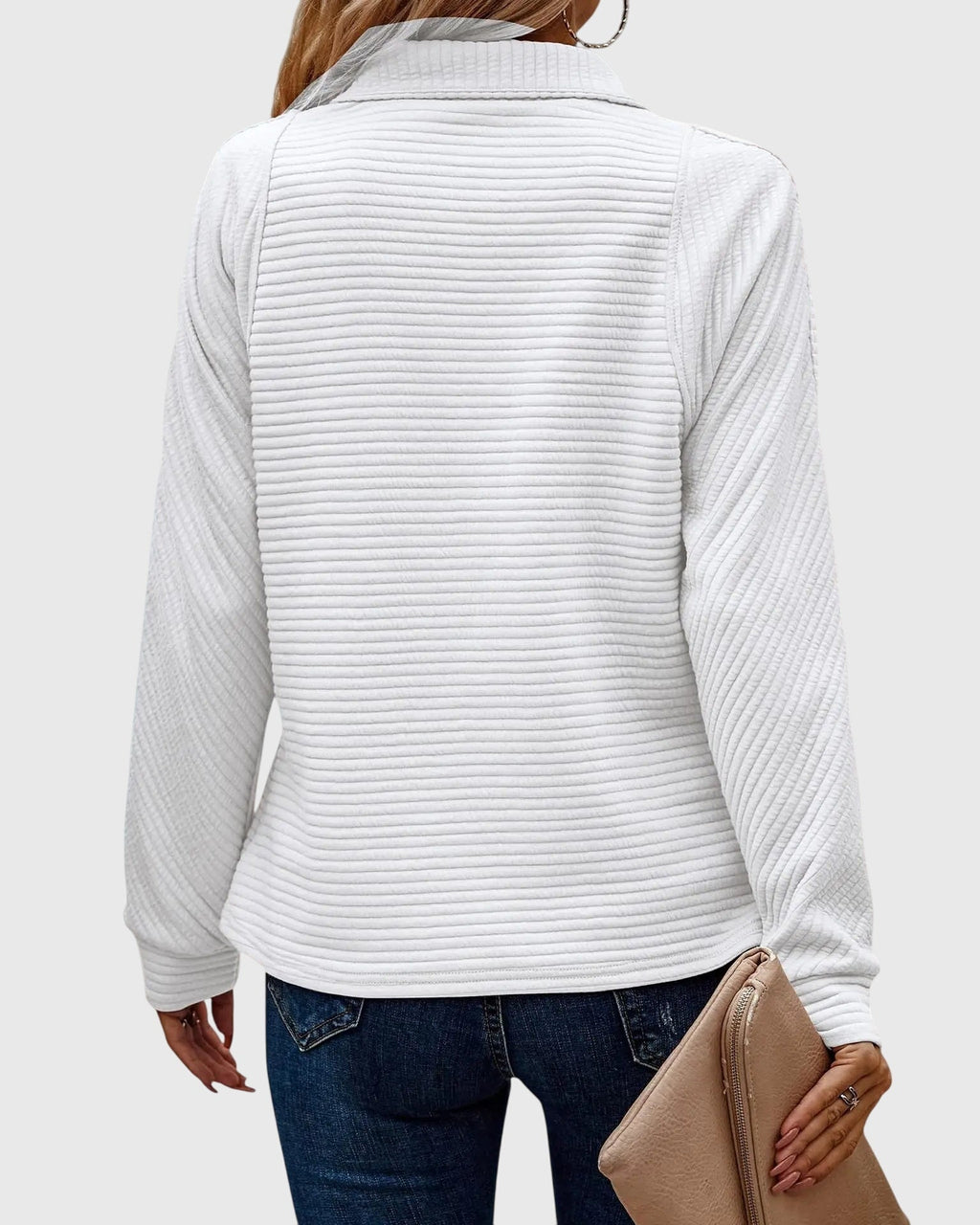 Molly | Elegancki Sweter z Półzapięciem