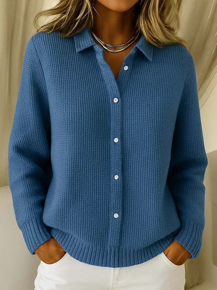 Lila™ | Sweter z dzianinowym kołnierzem
