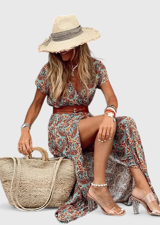 Lorraine | Stylowa Sukienka Boho Maxi