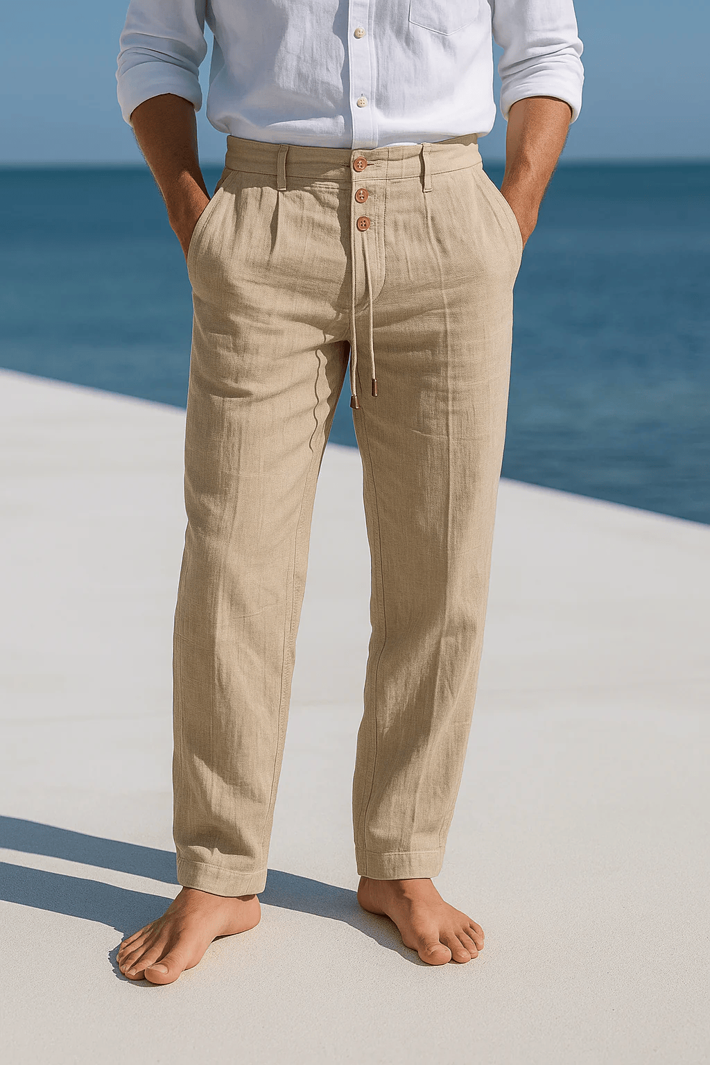 Pantalones de lino André Ferran Porto