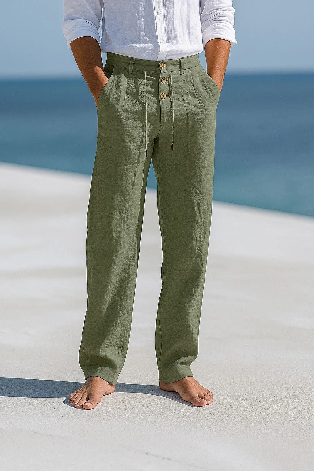 Pantalones de lino André Ferran Porto