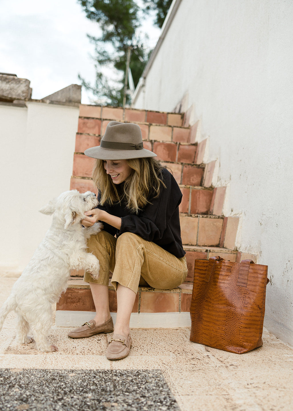 Anna torba shopper brąz krokodyl